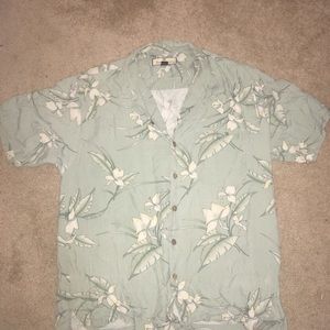 Tommy Bahama light green Hawaiian shirt